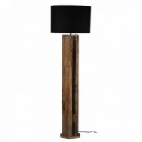 Floor lamp in recycled wood H 145 cm