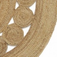 Round rug in natural and openwork jute Ø 150 cm