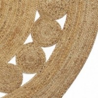 Round rug in natural and openwork jute Ø 180 cm