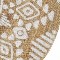 Pyöreä matto etnisessä luonnollisessa juutilla Ø 90cm