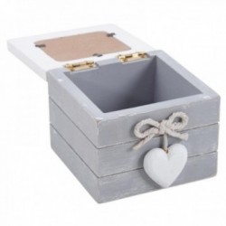 Wooden and glass photo holder box