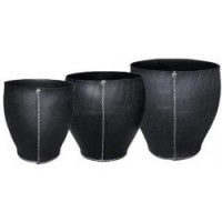 Corbeille ronde en pneu recyclé Ø 37 x H 40 cm