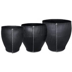 Corbeille ronde en pneu recyclé Ø 37 x H 40 cm