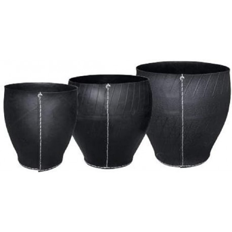 Corbeille ronde en pneu recyclé Ø 42 x H 46 cm