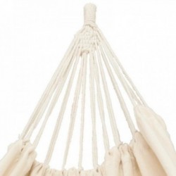 Fringed hammock in ecru cotton