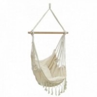 Fotel z hamaku ECRU z poduszkami