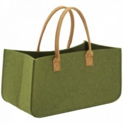 Kakigrønn filt-tømmerpose