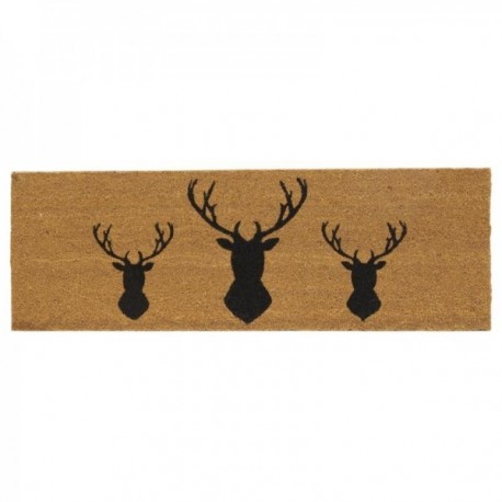 Large coco doormat 3 stags 40 x 120 cm