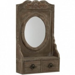 Antique wooden wall mirror...