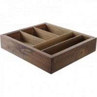 Acacia wood extensible storage, 5-7 compartments, covered storage kitchen drawer extensible wood