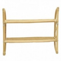 2-półki półka ścienna rattanowa