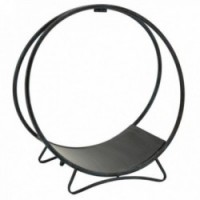 Porte-Bûches Rond en Métal Vieilli Ø 49 cm : Range-Bûches Intérieur Design Industriel & Robustesse pour Cheminée