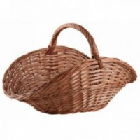 Buff Wicker Holzkorb