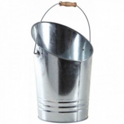 Galvanized metal ash bucket