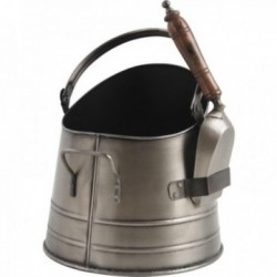Ash bucket with shovel