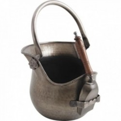 Antique metal ash bucket
