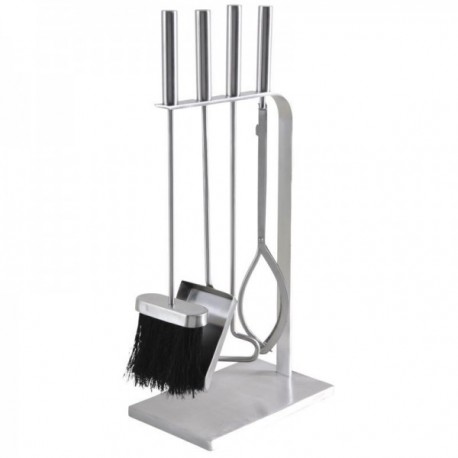 Stainless steel fireplace valet 4 accessories