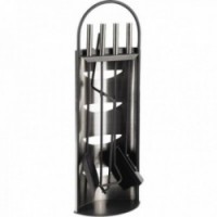 Metalowy serwant kominek 4 akcesoria