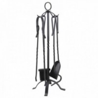 Fireplace set 4 wrought iron accessories