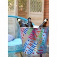 Ocynkowane metalowe wiadro piwa