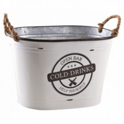 Kolde drikkevarer lakeret metal flaske bucket | Lampagne Washbasin, øl og vintage vin med håndtag