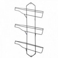 Czarny metalowy przewoźnik ścienny (3 butelki)