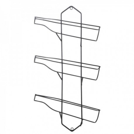 Wandflaschenregal aus schwarzem Metall (3 Flaschen)