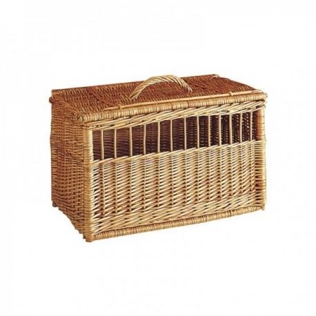 Wicker carrier for cats and dogs
