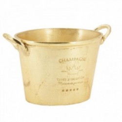 High-end champagne-emmer in ouderwetse vergulde aluminium - uitzonderlijke cuvée met elegante handvatten voor feesttafel