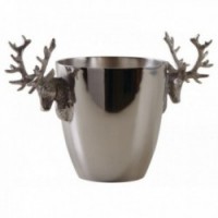 Champagne Bucket håndterer rustfritt stålhode, vintageflaske kjøler for elegant bord og elegant aperitiff