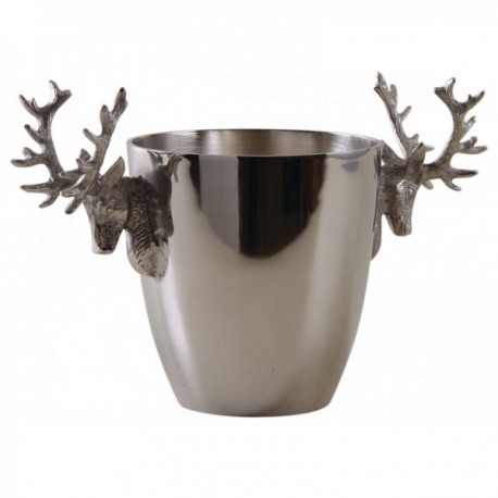 Champagne Bucket håndterer rustfritt stålhode, vintageflaske kjøler for elegant bord og elegant aperitiff