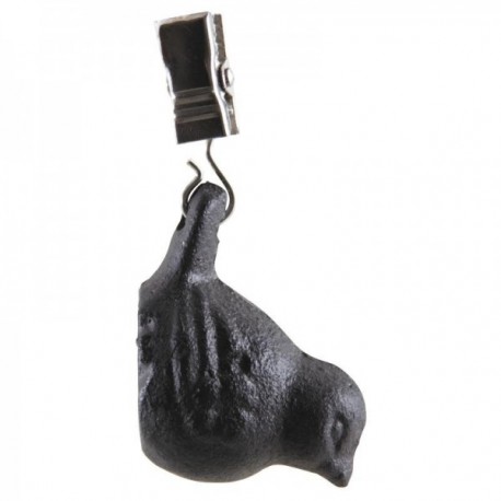 Peso da forma de pássaro de ferro fundido - conjunto de 4 - mesa ao ar livre ideal, Main Tableau Garden