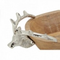 Deer mango wood table basket