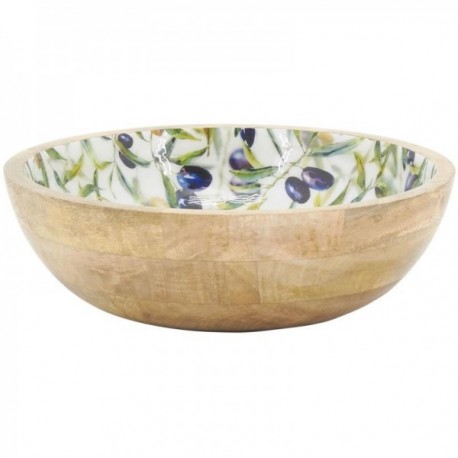 Muguer puinen kulho ja oliivin hartsi Ø30 cm