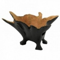 Kosz owocowy z drewna korzenia tek