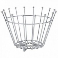 Pyöreä hedelmäkori kromattu metalli