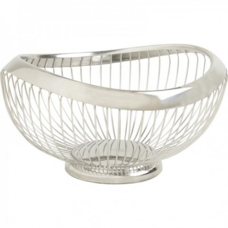 Stainless steel oval fruit basket