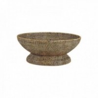 Okrągły kosz z starożytnym rattanem 45 cm