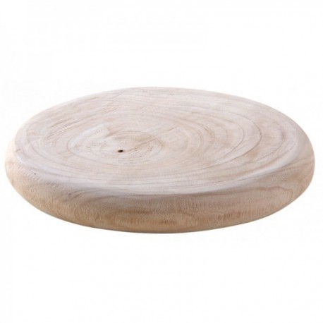Round wood log trivet