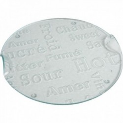 Bandeja de servicio de vidrio redondo, aperitivos, pasteles, pasteles