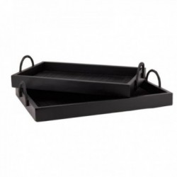 Black lacquered wooden and...