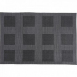 Set of 6 Checkered Black...
