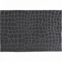 Zestaw 6 czarnych zestawów stołowych winylowych