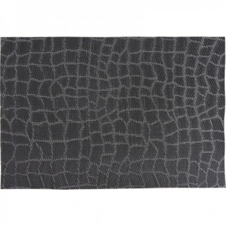 Zestaw 6 czarnych zestawów stołowych winylowych