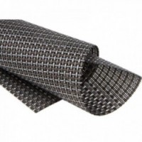 Zestaw 6 szarych zestawów stołowych winylowych