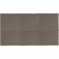 Zestaw 6 brązowych zestawów stołowych winylowych