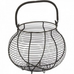 Aged metal egg basket