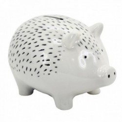 Hand painted ceramic pig piggy bank