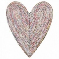Decorative heart made from recycled paper