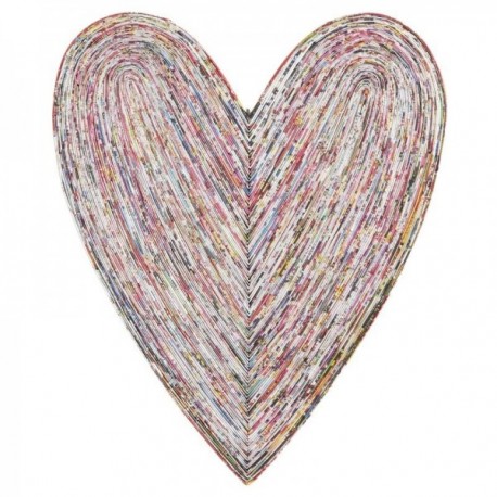 Decorative heart made from recycled paper